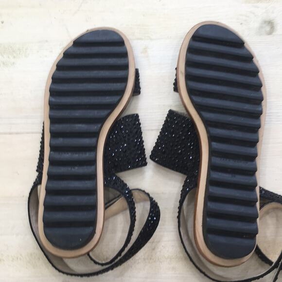 Zara chunky lugged soul ankle strap rhinestone flats 38 - Picture 9 of 9